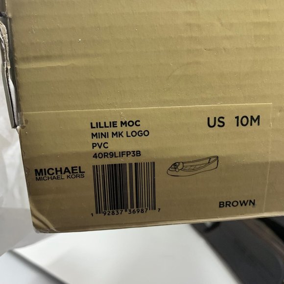 Michael Kors Lillie 40R9LIFP3B Ballet Flats Women's 10 M Brown Mini MK Logo 0596 - Picture 8 of 9